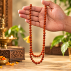 5 Mukhi Rudraksha Mala – 108+1 Beads, for Japa