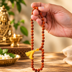 5 Mukhi Rudraksha Mala – 108+1 Beads, for Japa